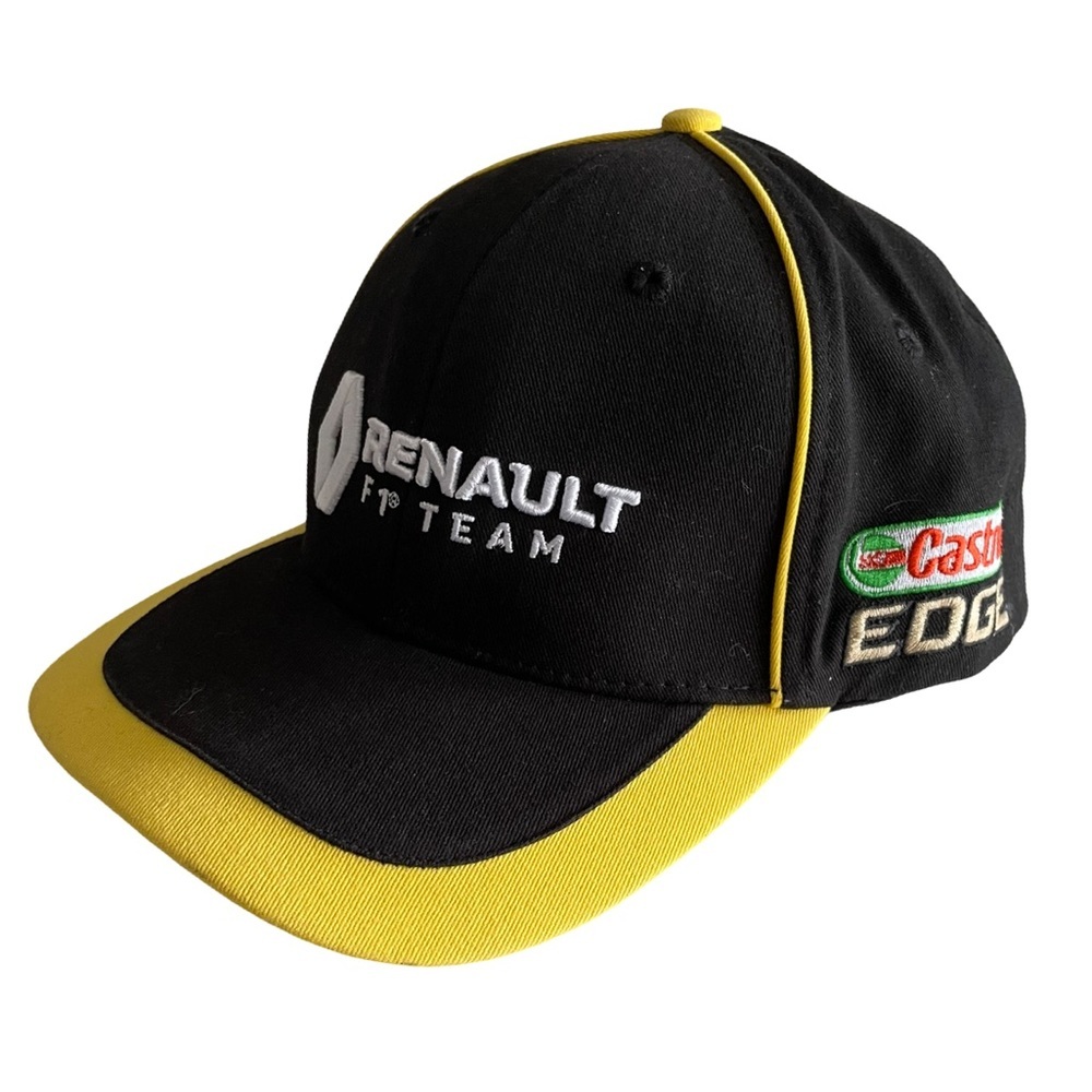 Renault Sport F1 Team Castrol Edge Black & Yellow Racing Hat Adjustable Cap
